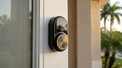 Unlocking office door with smartphone mobile credential