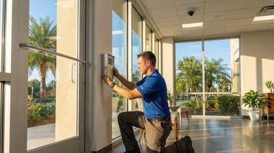 Commercial security system installation for Florida business
