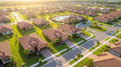 New construction homes in a Tampa Bay Florida subdivision