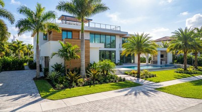 New modern Florida home with security system ready for move-in