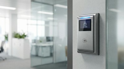 Access control system installed at a Florida business entrance